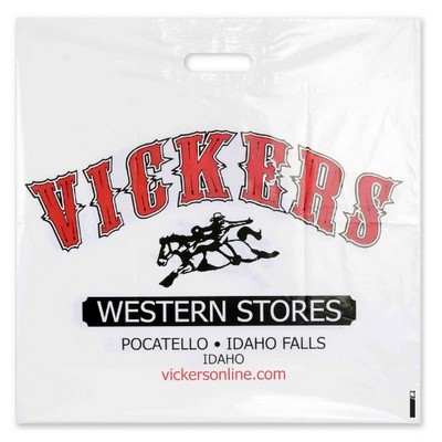 2.5 Mil Heavy Gauge Patch Handle Bag (20"x20"x6")