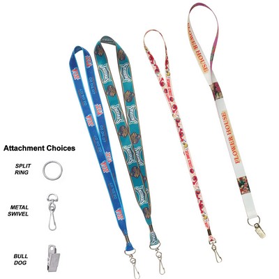 3/8" to 1" wide Dye Sublimation Lanyards